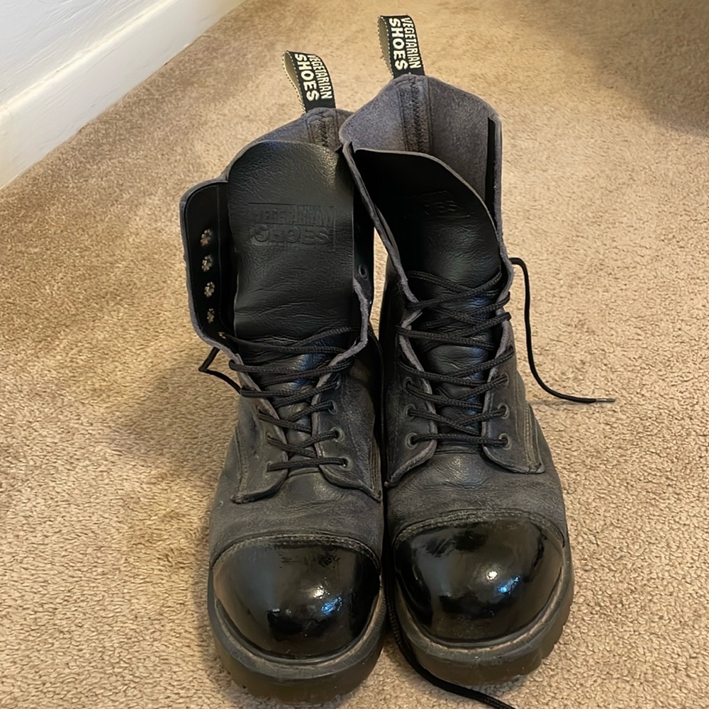 Vegetarian Shoes Steel-Toe Safety Work Boots Size 13 US